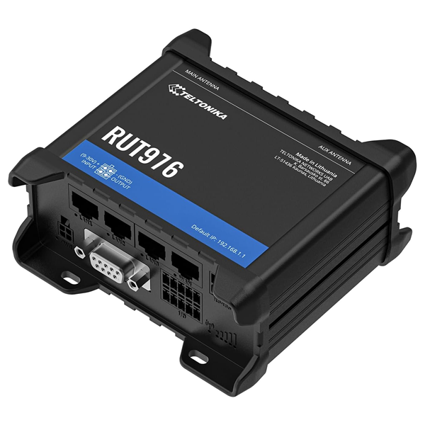 Teltonika RUT976 5G RedCap industrial router with dual SIM and RS485